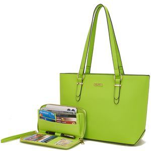 Oversized Tote Satchel with Bonus Wallet Set